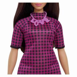 Barbiedocka Curvy Fashionista Pink Checkers