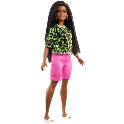 Barbiedocka Curvy Fashionista Pink Shot and Green Top