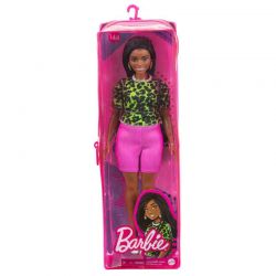 Barbiedocka Curvy Fashionista Pink Shot and Green Top