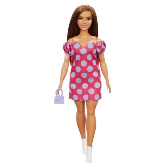 Barbiedocka Curvy Fashionistas prickig klänning Nr. 171