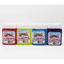 Rainbow Glitter Putty Slime
