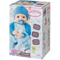 Baby Annabell Alexander Docka Interaktiv med ljud och tårar 43 cm