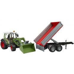 Bruder Fendt 211 Traktor med skopa och vagn 03041