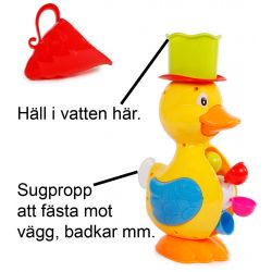 Anka vattenhjul badkarsleksak 28 cm