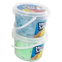 Stor burk med magisk stretch sand 500 gram