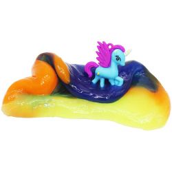Vackert Puttty Slime med enhörning flerfärgat