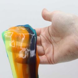 Vackert Puttty Slime med enhörning flerfärgat