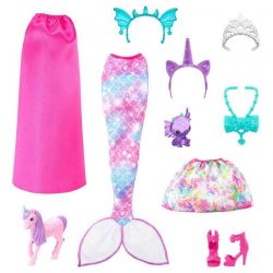 Barbie Dress Up Doll Mermaid with Fantasy Pets