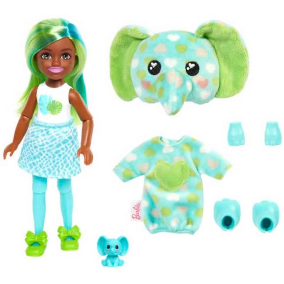 Barbie Chelsea Elefant Cutie Reveal Jungle Överraskning