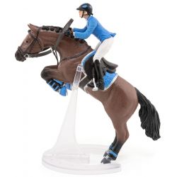 Papo Hoppande Oldenburgare med tävlingsryttare dam
