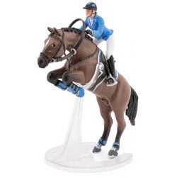 Papo Hoppande Oldenburgare med tävlingsryttare dam
