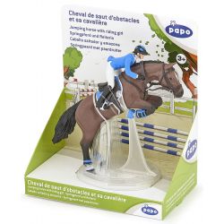 Papo Hoppande Oldenburgare med tävlingsryttare dam