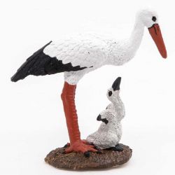 Papo Stork med unge