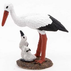 Papo Stork med unge
