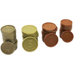 Kassalåda Leksakspengar mynt och sedlar