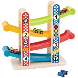 Bilbana med våningsplan för barn Tooky Toy