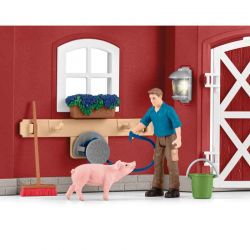 Schleich Röd Bondgård med bondgårdsdjur 42605