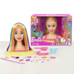 Barbie Neon Rainbow Deluxe Styling Huvud Totally Hair HMD78