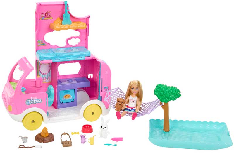 Barbie Chelsea Camper husbil med docka HNH90
