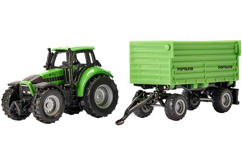 Läs mer om Siku Traktor DEUTZ-FAHR med trailer 1606