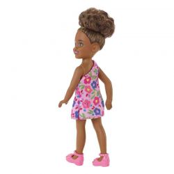 Barbie Chelsea uppsatt hår med blommig dress HGT07