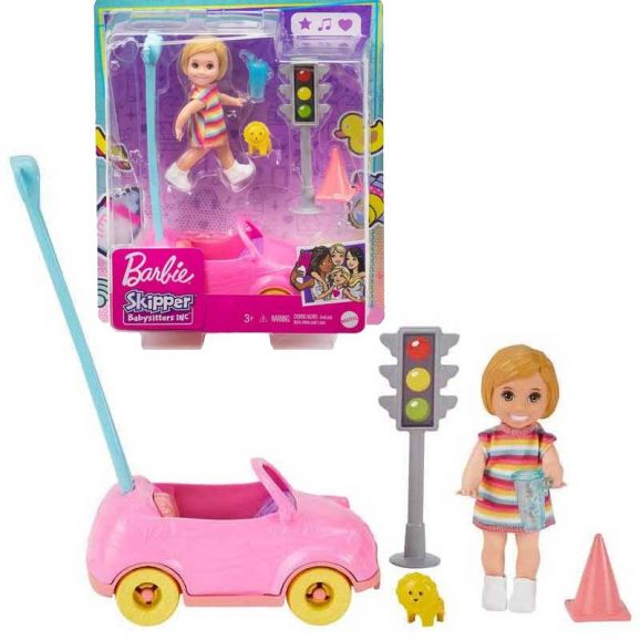 Barbie Babysitter med bil och tillbehör