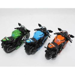 1 st. Leksaksmotorcykel med ljus, ljud och pullback-funktion 11 cm