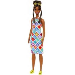 Barbiedocka Fashionistas ith Bun And Crochet Halter Dress Nr. 210 HJT07