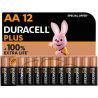 12 st. Duracell Plus AA alkaliskt batteri svanen