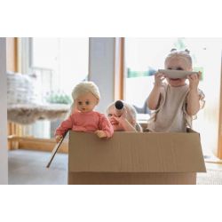 Skrållan Ljust Hår 45 cm Rosa Klänning Taldocka