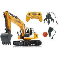 Radiostyrd Liebherr Grävmaskin R936 med rivningsset. 1:20