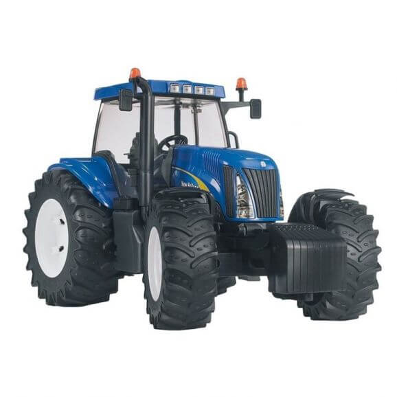 Leksakstraktor New Holland T8040 med frontlastare, Bruder
