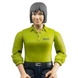 Bruder figur kvinna med svarta byxor och grön tröja 60405