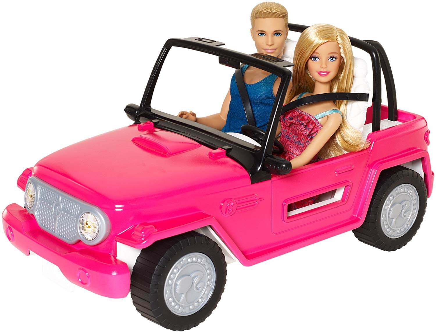 Läs mer om Barbie Beach Cruiser Bil med Barbie & Ken CJD12
