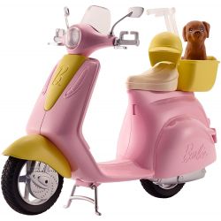 Barbie Scooter Moped Med En Hund