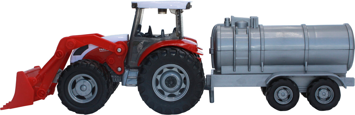 Leksakstraktor till barn med tankvagn Teama