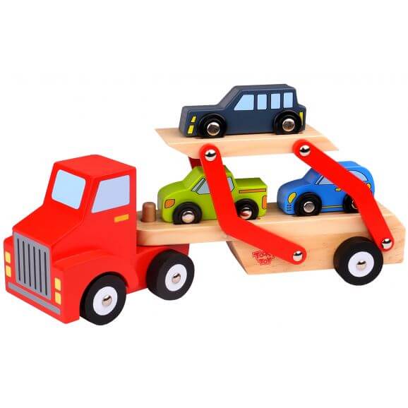Lastbil leksak biltransport i trä Tooky Toy