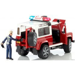 Bruder Land Rover Defender Station Wagon brandbil med brandman 02596
