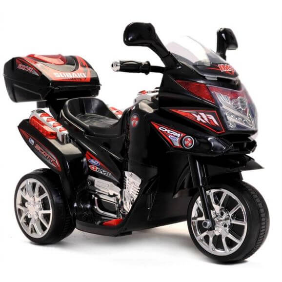 Azeno Elmotorcykel barn Night Rider 6V Svart