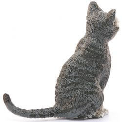 Schleich Sitting Cat Schleich Grey Cat 13771 