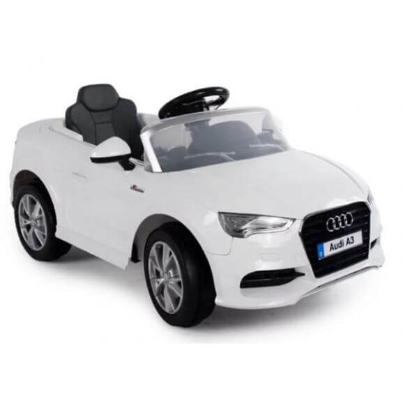 Elbil barn AUDI A3 2x12V 3 hastigheter Vit