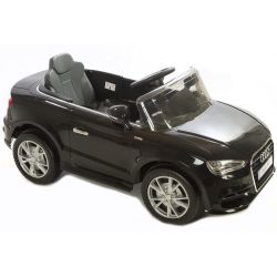 Elbil barn AUDI A3 2x12V 3 hastigheter Svart