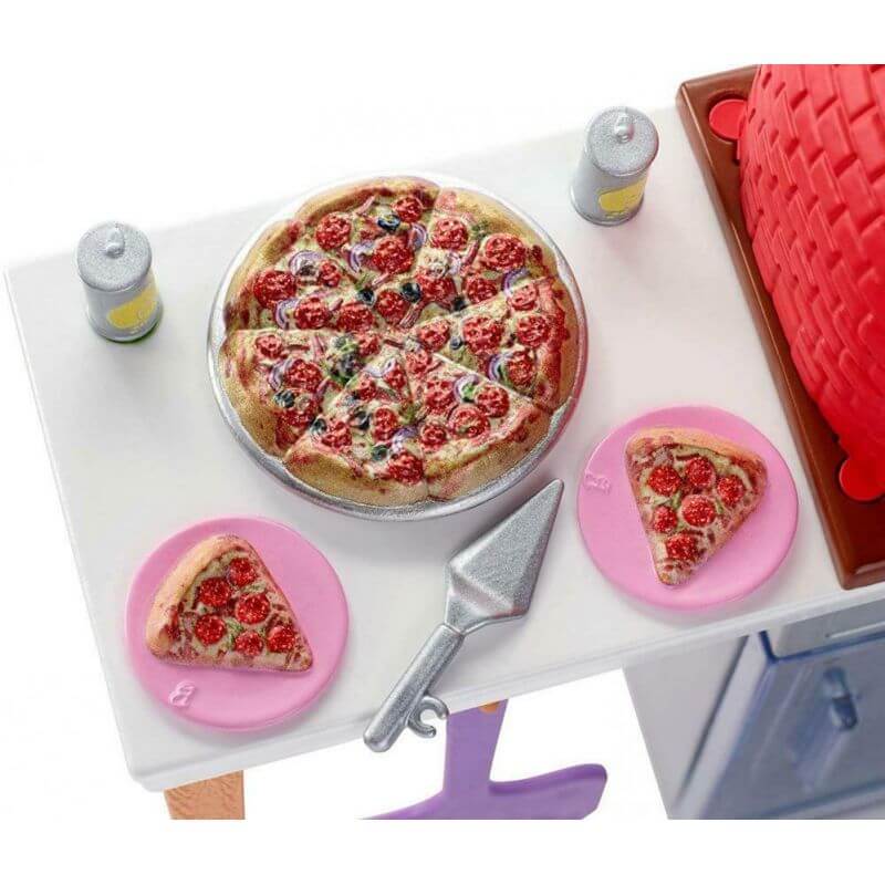 Brick Pizza Oven Playset Mattel Barbie Furniture and Accessories FXG39 