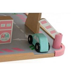 Parkeringsgarage Pastell Woodi World Toy
