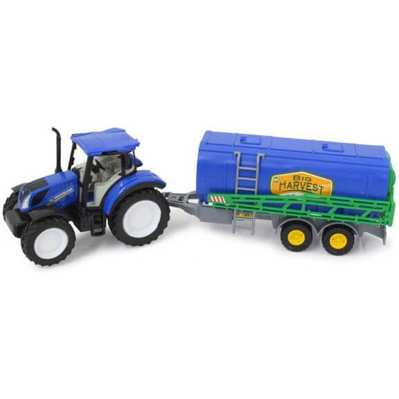 Traktor New Holland med gödselspridare 1:32