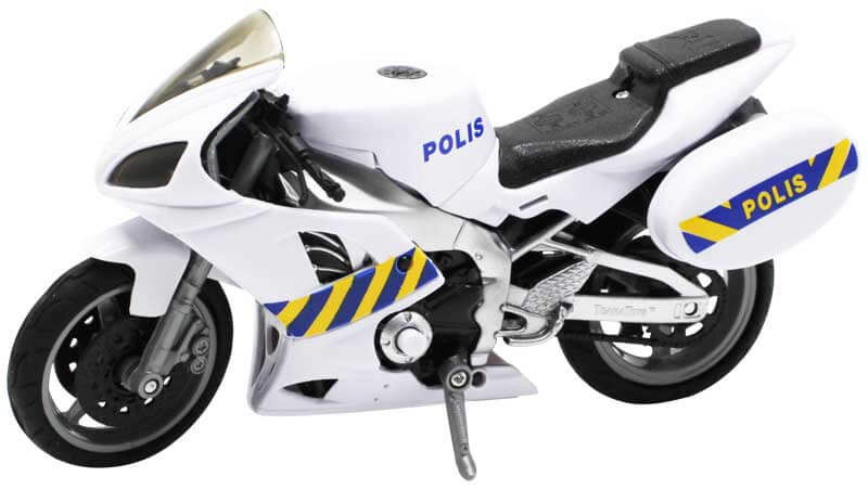 Polismotorcykel Leksak med ljud - 1:12