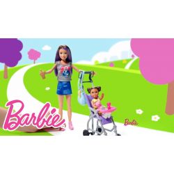 Barbie Skipper Babysitter Stroller med Barnvagn FJB00