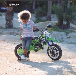 Injusa Elmotorcykel barn Motocross Kawasaki 6 volt