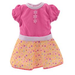 Baby Rose Gul Dockklänning till dockor 40-45 cm