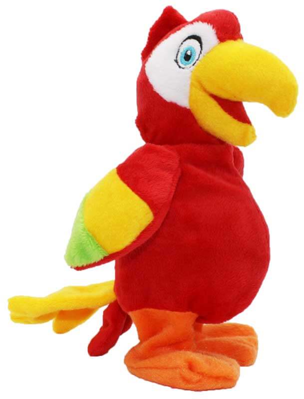 Papegoja Tiki Gående och pratar Röd 20 cm